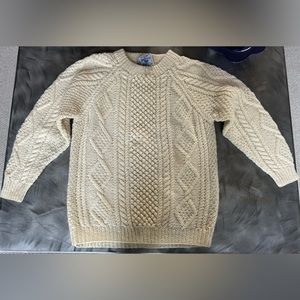 Vintage Fisherman’s Sweater Hand Knitted in Great Britain 100% wool